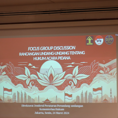 FOCUS GROUP DISCUSSION RUU TENTANG HUKUM ACARA PIDANA (24 MARET 2025)